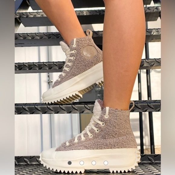Converse Women's Gray Run Star Hike Sherpa Lined Sneaker size 8 - Picture 1 of 12
